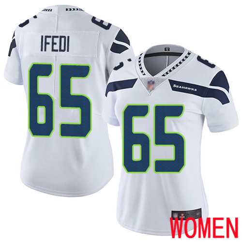 Seattle Seahawks Limited White Women Germain Ifedi Road Jersey NFL Football 65 Vapor Untouchable